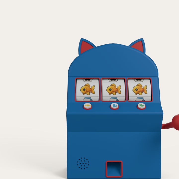 The Cat Slot's reels on three goldfish