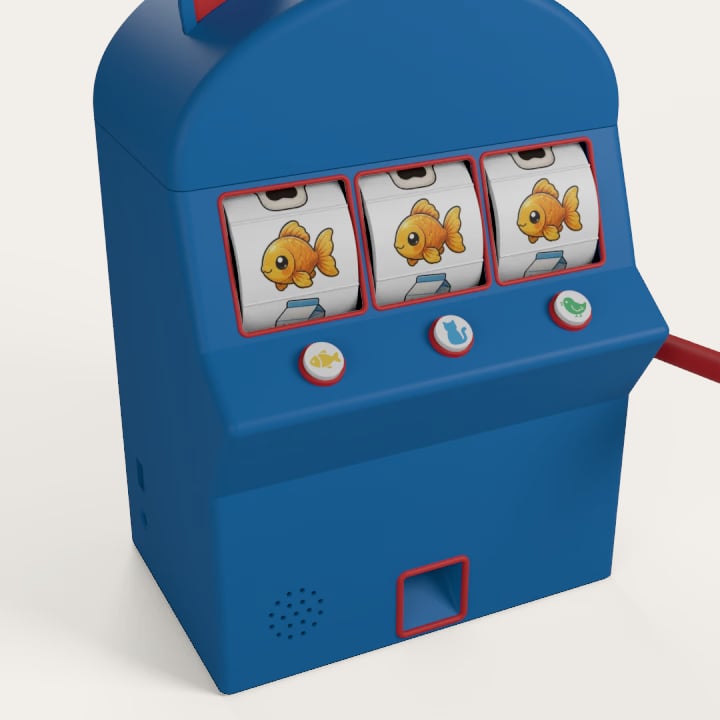 The Cat Slot's three buttons, from above
